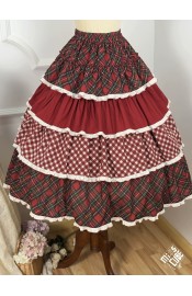 Miss Point Strawberry Pictorial 2.0 Tiered Underskirt(Reservation/Full Payment Without Shipping)